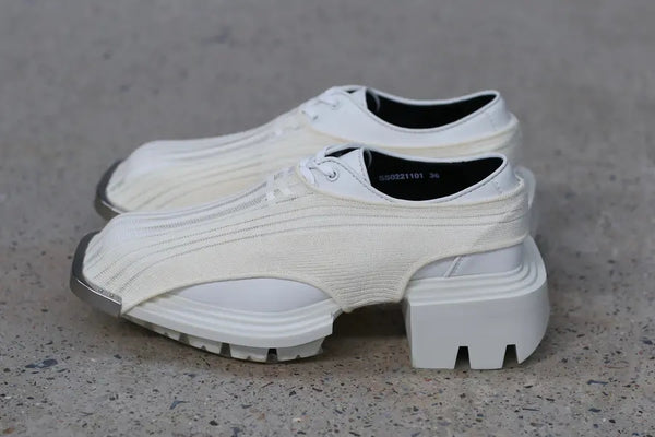 untitlab stockings white reel derby shoes SS0221101